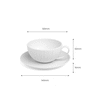 Vogue Cup & Saucer Coupe Set of 4 Cloud