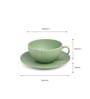 Vogue Cup & Saucer Coupe Set of 4 Moss