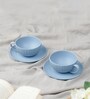 Vogue Cup & Saucer Coupe Set of 4 Sky