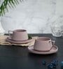 Vogue Cup & Saucer Elevated Set of 4 Quicksand