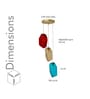 Vogue Hartwell 3 Light Multi Color Glass Pendant Light