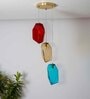 Vogue Hartwell 3 Light Multi Color Glass Pendant Light