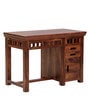Alkham Sheesham Wood Writing Table In Rustic Teak Finish