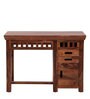 Alkham Sheesham Wood Writing Table In Rustic Teak Finish