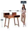 Reid Sheesham Wood Writing Table In Rustic Teak Finish