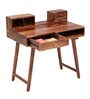 Reid Sheesham Wood Writing Table In Rustic Teak Finish