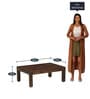 Zadar Sheesham Wood Coffee Table In Provincial Teak