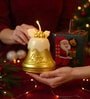 Christmas Candle Golden Bell Design with Gift Box Golden Vanilla