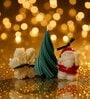 Christmas Candle Trio Gift Set of 3 Leaf Tree, Santa & Snowflake in Premium Gift Box Spicy & Woody Theme