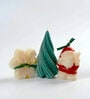 Christmas Candle Trio Gift Set of 3 Leaf Tree, Santa & Snowflake in Premium Gift Box Spicy & Woody Theme
