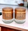 Tea And Coffee 350ml Classic Glass Airtight Containers with Lid Set of 2