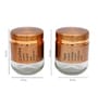 Tea And Coffee 350ml Classic Glass Airtight Containers with Lid Set of 2