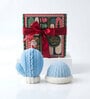 Cozy Christmas Candle Set of 2 Winter Gloves & Cap Designs with Gift Box Blue Cinnamon