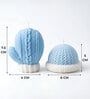 Cozy Christmas Candle Set of 2 Winter Gloves & Cap Designs with Gift Box Blue Cinnamon