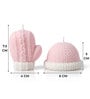 Cozy Christmas Candle Set of 2 Winter Gloves & Cap Designs with Gift Box Pink Fruity