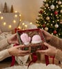 Cozy Christmas Candle Set of 2 Winter Gloves & Cap Designs with Gift Box Pink Fruity