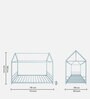 Volans Metal Kids Canopy Beds in Blue Colour