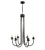 Volfin 6 Lt Glass Chandelier