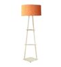 Volga 3 Shelf Floor Lamp In Solid Wood & Natural Wood Color Base