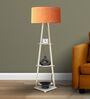 Volga 3 Shelf Floor Lamp In Solid Wood & Natural Wood Color Base