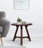 Volga End Table In Sheesham Wood Walnut Finish