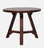 Volga End Table In Sheesham Wood Walnut Finish