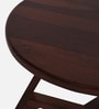 Volga End Table In Sheesham Wood Walnut Finish
