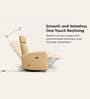 Volga Leather 1 Seater Motorized Recliner  In Cappuccino Colour With Swivel, Rocker and USB Port
