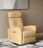 Volga Leather 1 Seater Motorized Recliner  In Cappuccino Colour With Swivel, Rocker and USB Port