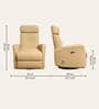 Volga Leather 1 Seater Motorized Recliner  In Cappuccino Colour With Swivel, Rocker and USB Port