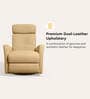 Volga Leather 1 Seater Motorized Recliner  In Cappuccino Colour With Swivel, Rocker and USB Port