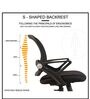 Volga Office Executive Mesh Chair in Black Colour