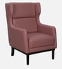 Volgo Leatherette Wing Chair In Pink Colour