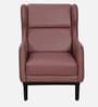 Volgo Leatherette Wing Chair In Pink Colour
