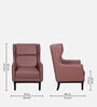 Volgo Leatherette Wing Chair In Pink Colour