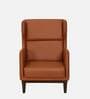 Volgo Leatherette Wing Chair In Tan Colour