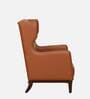 Volgo Leatherette Wing Chair In Tan Colour