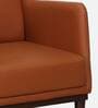 Volgo Leatherette Wing Chair In Tan Colour
