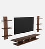 Volker TV Unit In Flowery Classic Walnut Finish For Up To 55"