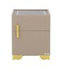 Volt Smart Bedside Table In Beige Finish