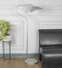 Volta Silver Finish Metal Study Floor Lamp