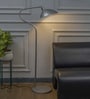 Volta Silver Finish Metal Study Floor Lamp