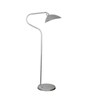 Volta Silver Finish Metal Study Floor Lamp