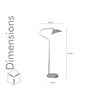 Volta Silver Finish Metal Study Floor Lamp