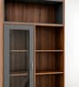 Voom Grey Colour Cabinet In Walnut Finish