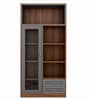 Voom Grey Colour Cabinet In Walnut Finish