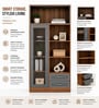 Voom Grey Colour Cabinet In Walnut Finish