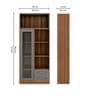 Voom Grey Colour Cabinet In Walnut Finish