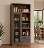 Voom Grey Colour Cabinet In Walnut Finish