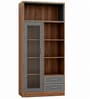 Voom Grey Colour Cabinet In Walnut Finish